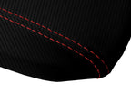 Carbon Fiber Console Lid Cover for Toyota Corolla (2014–2019) Red Stitch