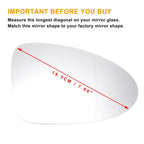 Right Side Heated White Mirror Glass for Porsche Macan (2014-2018)