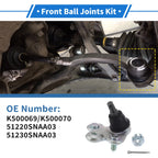 2X Front Lower Ball Joints for Honda Civic (2006–2011) No.K500069/K500070