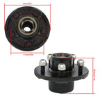 Set of 4 Trailer Hub Kits for 5 on 4.5" Axles (11" Square Spindle)