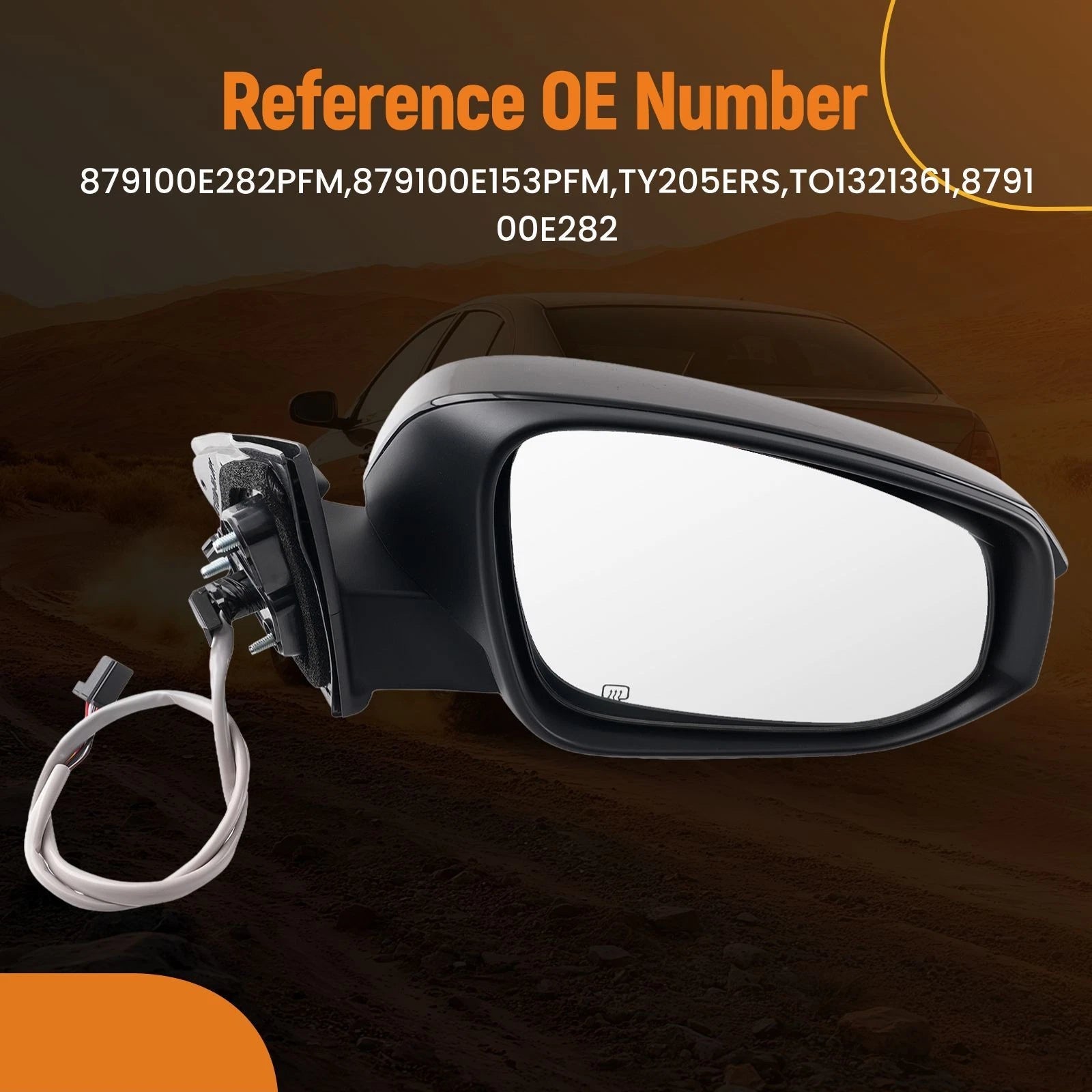 Side Mirror for Toyota Highlander Hybrid Limited (2014–2019) 819150E040J0
