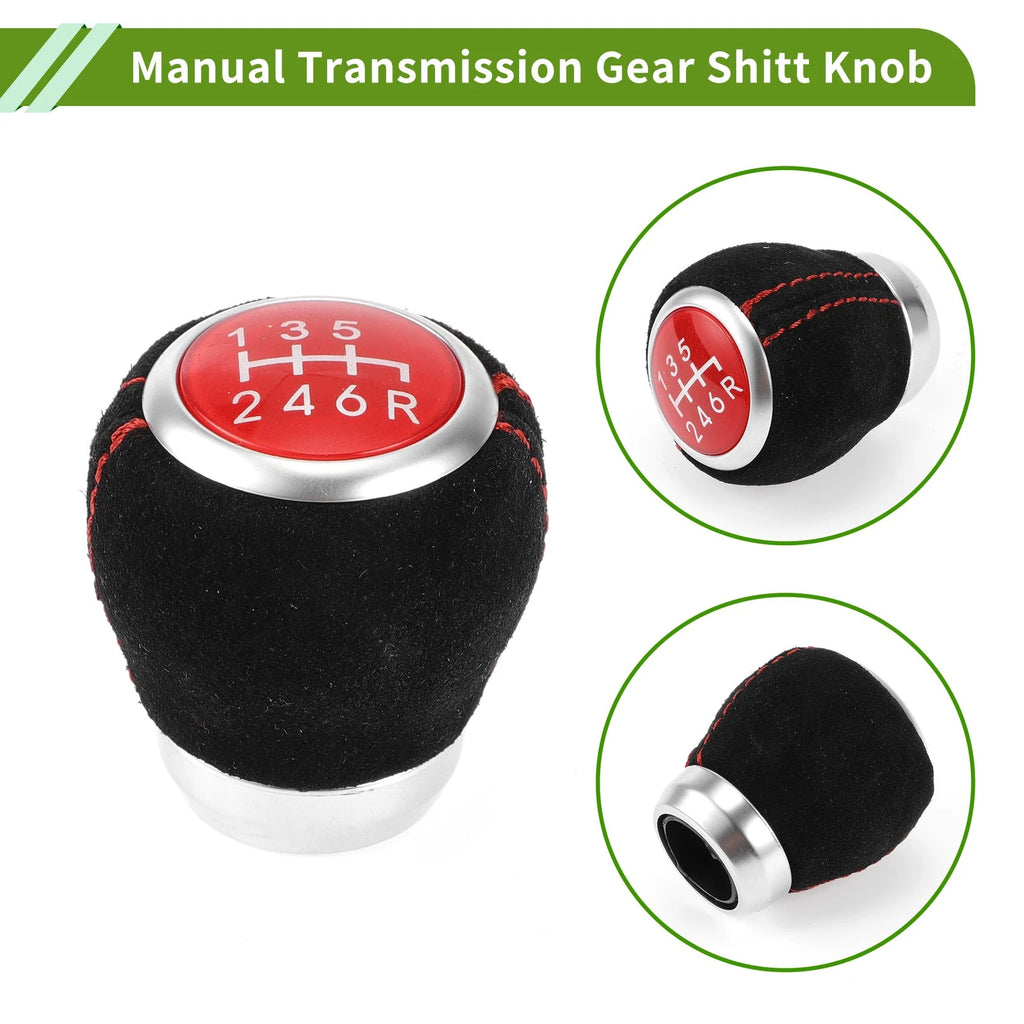 6 Speed Manual Gear Shift Knob for Subaru Impreza WRX (2009–2018) Faux Leather Black