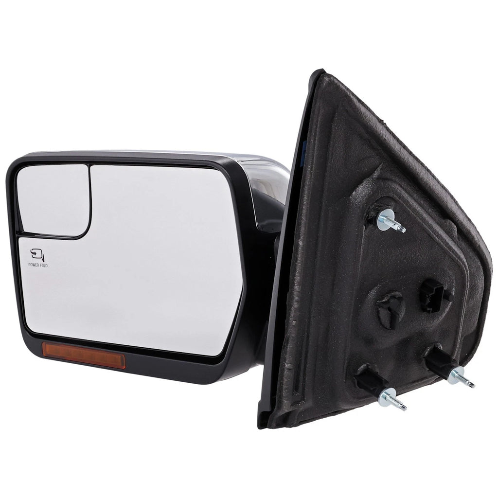 Left Mirror for Ford F-150 (2011–2014) Power Heated Chrome with Signal Lamp