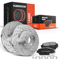 Front Drilled Brake Rotors & Ceramic Pads for Toyota Camry & Lexus (2005-2006)