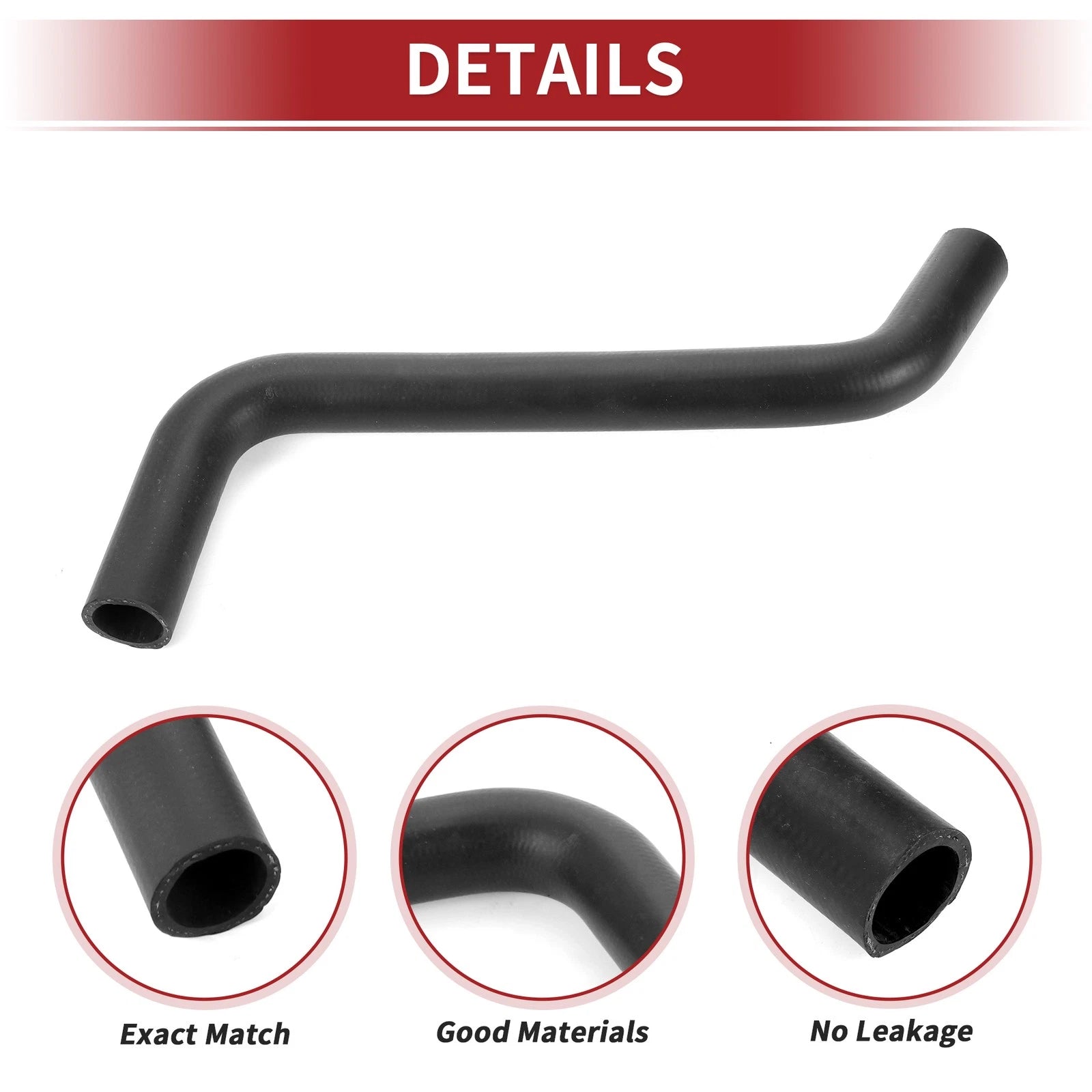 Radiator Hose for Toyota Camry 2.2L (1997–2001) No. 16572-74290 Rubber Black