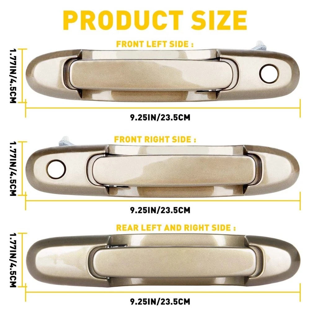 Set of 2 Outer Sliding Door Handles for Toyota Sienna (1998–2003)