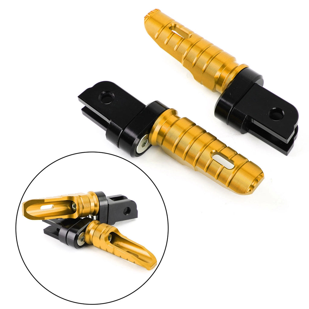 Front Footrests Foot Pegs for BMW R nineT Scrambler/Pure (2016–2020), F900R, F900XR, Gold