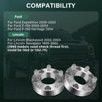 2X 1.5" Wheel Spacers 5x135 for Ford F-150 Expedition (2000–2001) 14x2 Studs