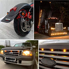 10X Amber Round 3/4" LED Marker Lights for Trailer (US)