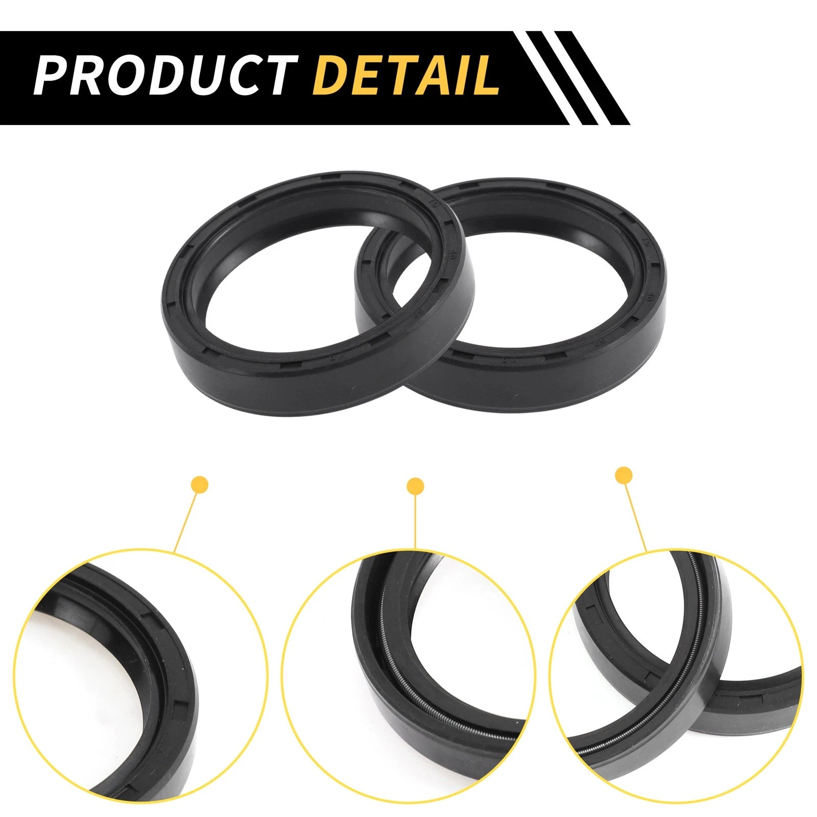 Set of 5 Oil Seal Rotary Shaft Seal NBR Rubber 40x50x10mm for Various Models