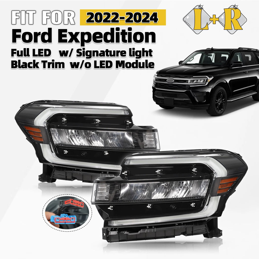 Full LED Headlight Set for Ford Expedition (2022–2024) Right + Left Pair