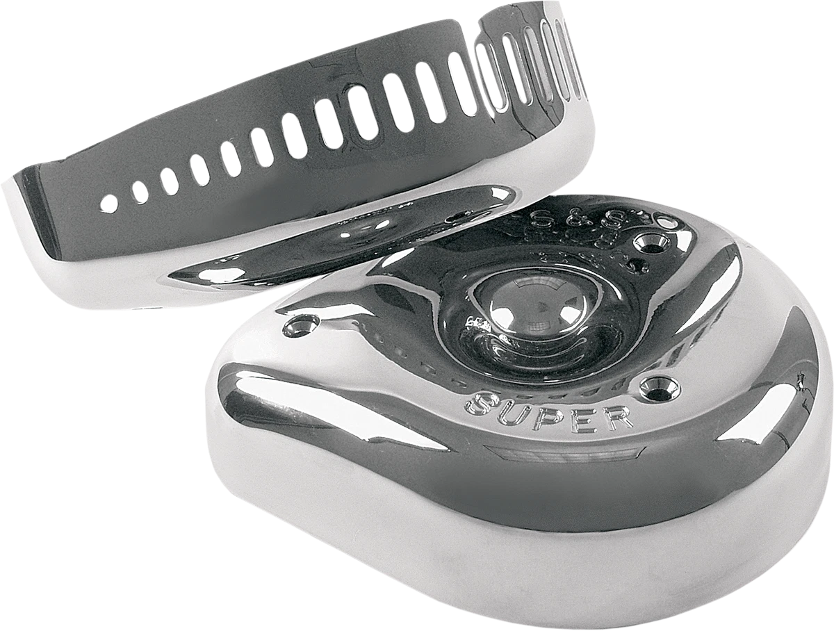 S&S Cycle Slasher Air Cleaner Cover for Harley Davidson (2017–2023) - Chrome 17-0004