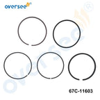 Piston Ring Set (STD) for Yamaha 20-70HP Outboard Engine (67C-11603, 67C116030000)