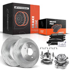 Rear Drilled Brake Rotors & Pads + Wheel Hub Bearing for Nissan Altima