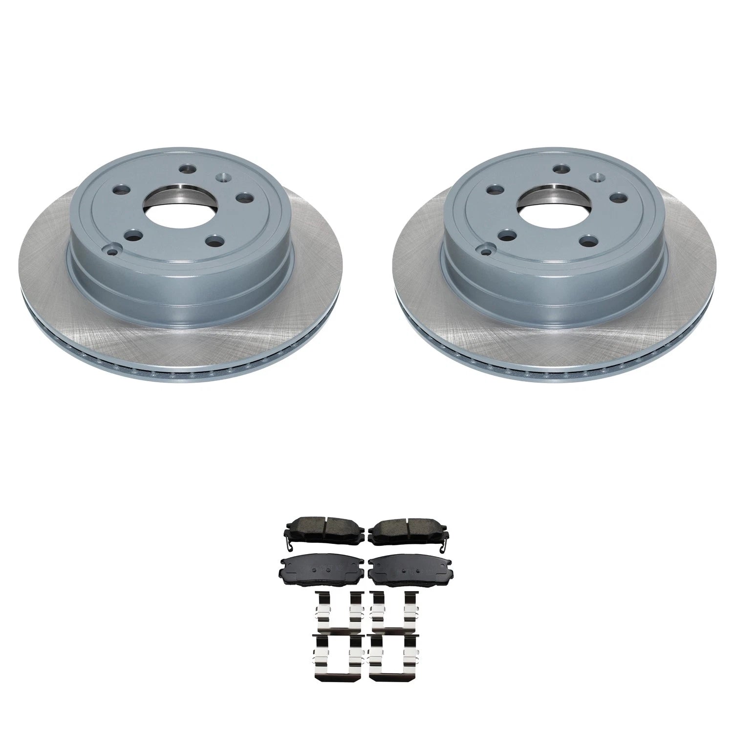 Set of 2 DuraGo Rear Rotors & Akebono ProACT Ceramic Pads for Equinox Terrain (2010–2017)