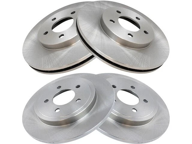 Set of 2 Front and Rear Brake Rotors for Mazda Tribute (2005–2006, 2008) QN552DD
