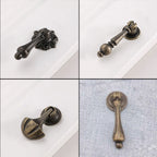 Set of 10 Antique Door Pull Knobs for Cabinet Drawer Hardware