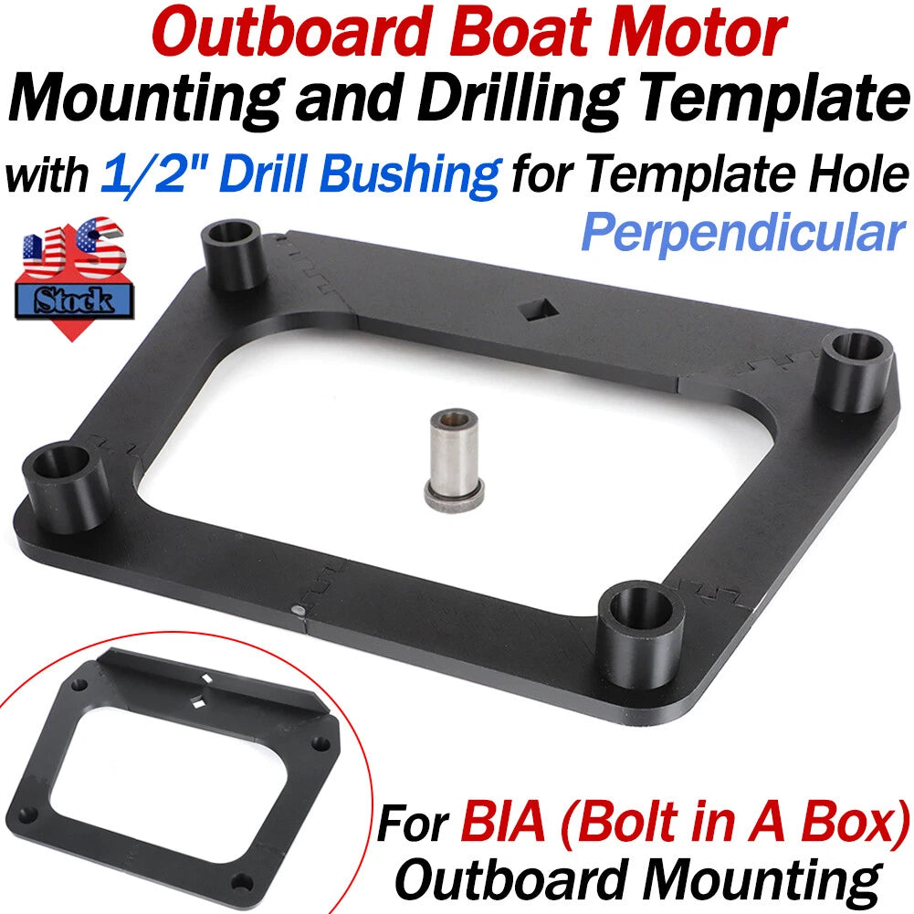Drilling Template for BIA Outboard Boat Motor (1/2" Drill Bushing)