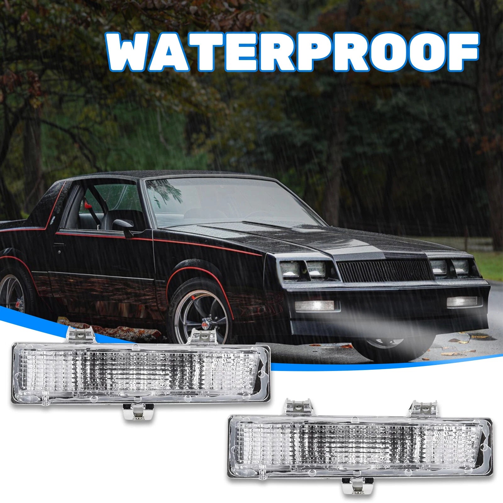 Set of 2 Front Park Turn Signal Lights for Chevrolet Monte Carlo SS (1981–1988)