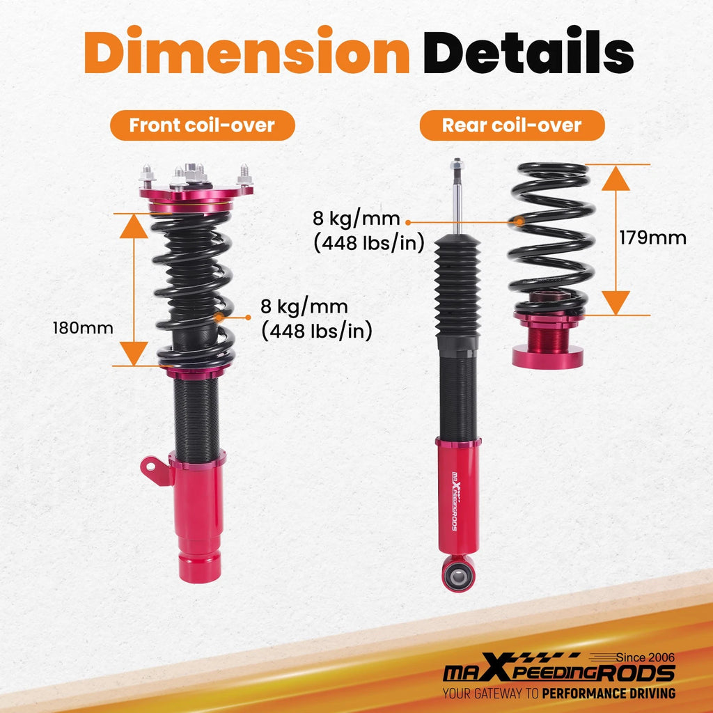 Adjustable Coilovers Shock Struts Kit for Honda Accord (2018-2022)
