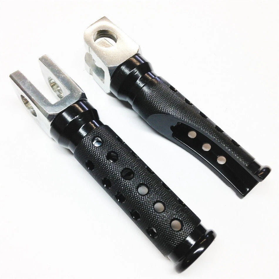 Black Front Foot Pegs for Suzuki GSXR 600 750 1000 Hayabusa GSX-R 1300R (2000–2023)
