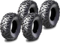 Set of 4 Wanda UTV ATV Tires 24x8-12 Deep Tread Solid Lug Non-Directional