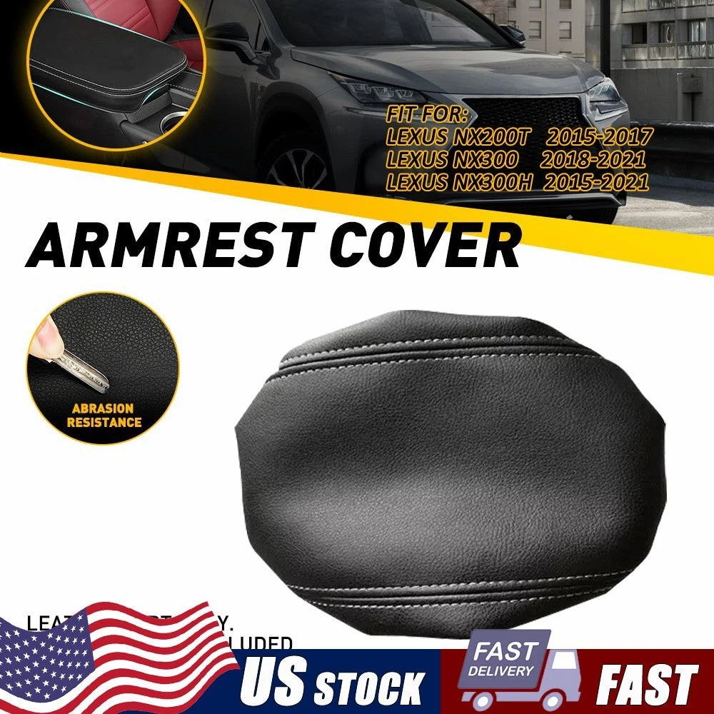 Leather Center Console Armrest Cover for Lexus NX200t NX300 NX300h (2015–2021)