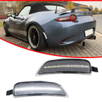 2X Clear Lens White LED Rear Side Marker Lights for Mazda MX-5 Miata (2016–2023)