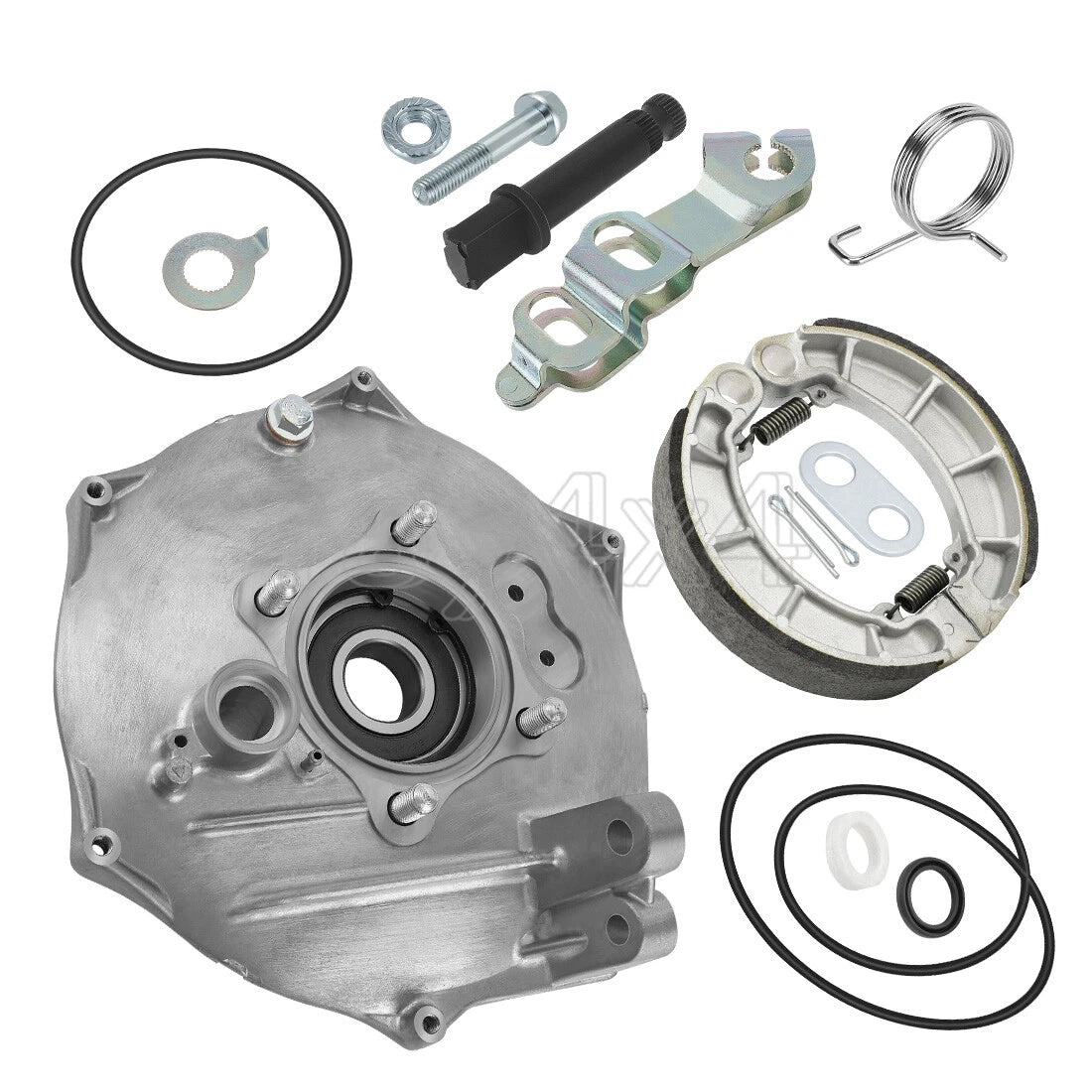 Rear Brake Plate Shoes Arm Rocker Cam Kit for Honda Rancher 420 TRX420FA (2014–2024)