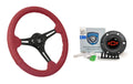 14 Inch Slotted Leather Steering Wheel Replacement for Chevy Bowtie Horn (2000–2015)