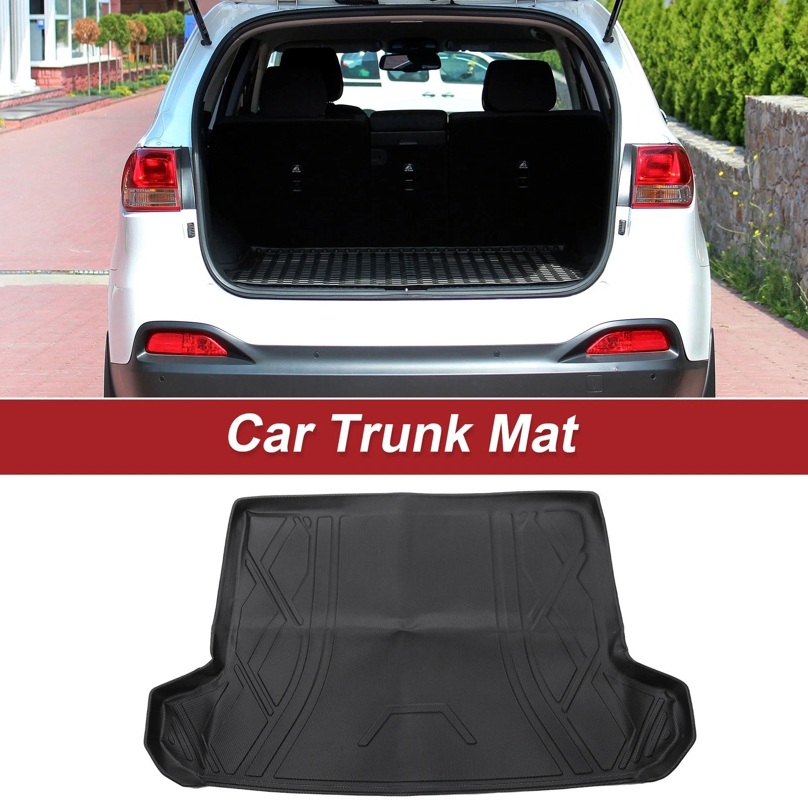 Cargo Liner Rear Trunk Mat for Hyundai Tucson (2019–2021) TPE Diamond Pattern
