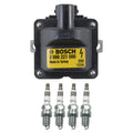 Set of 4 Bosch Ignition Coils & NGK Iridium IX Spark Plugs for A4 TT 318i Golf Jetta