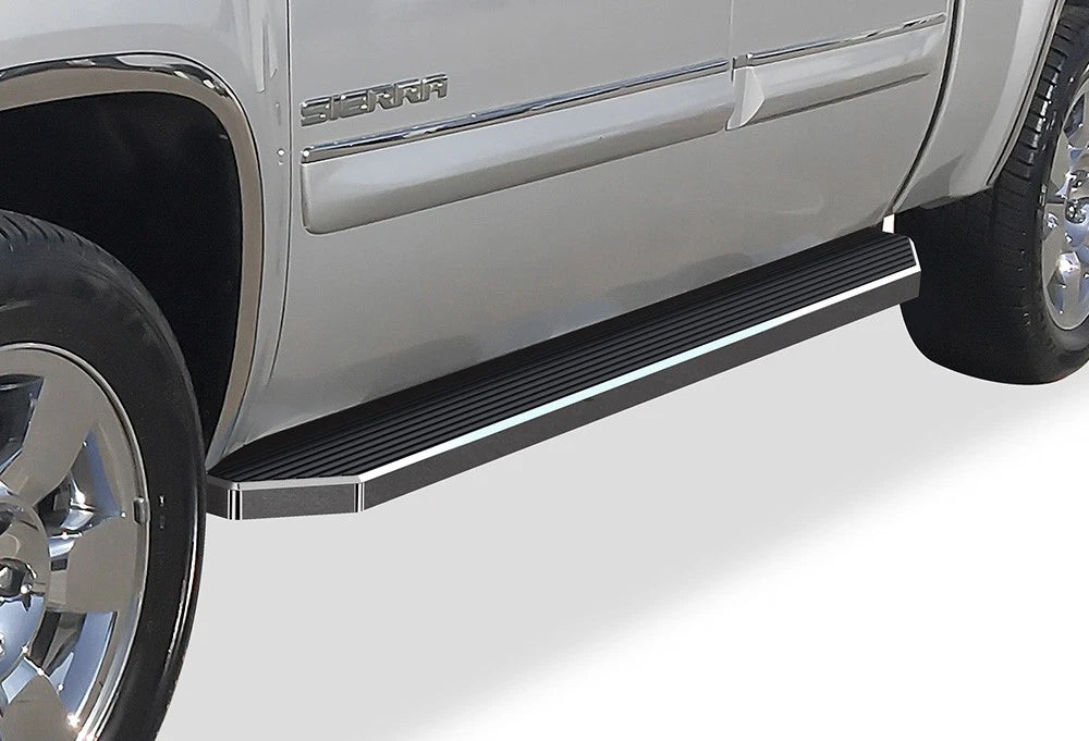 Set of 2 Polished 6" Side Steps for Chevy Silverado GMC Sierra (2001–2007)