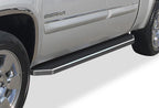 Set of 2 Polished 6" Side Steps for Chevy Silverado GMC Sierra (2001–2007)