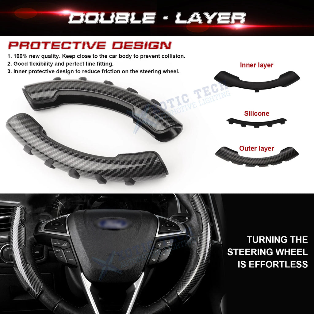 Steering Wheel Grip Touch Cover ABS Trim With Silicone Button Layer for Dodge (2011-2024)