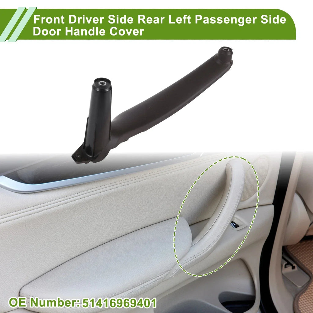 Door Panel Handle Pull Trim Cover Deep Brown for BMW X5 E70
