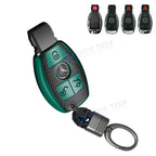 3-Button Green Smart Key Fob Cover Shell for Mercedes-Benz (2019–2024)