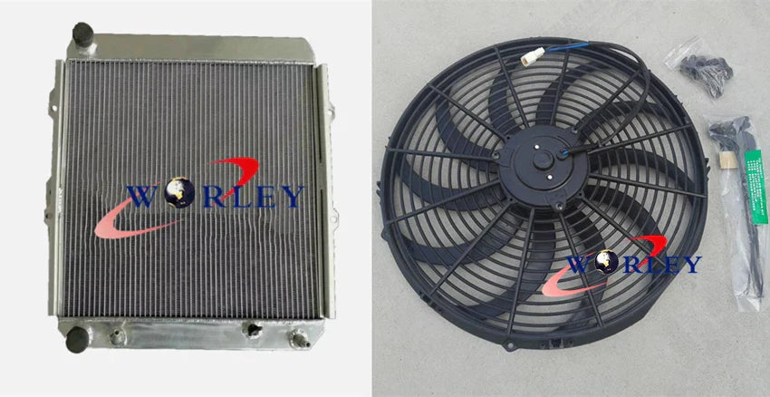Alloy Radiator & Fan for Toyota Land Cruiser LJ70/71/73/77/78 90-93