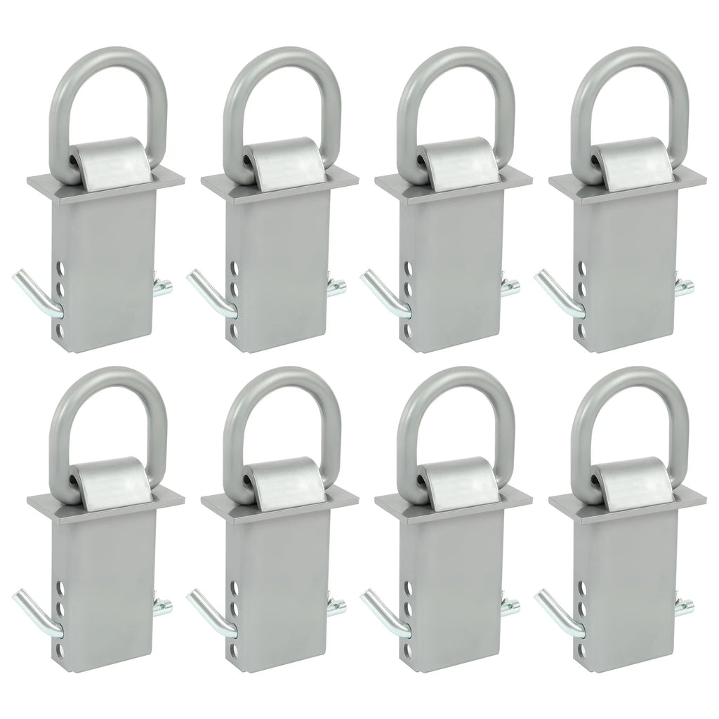 Set of 8 Heavy Duty Trailer Stake Pocket D Rings for Standard 2"x4"
