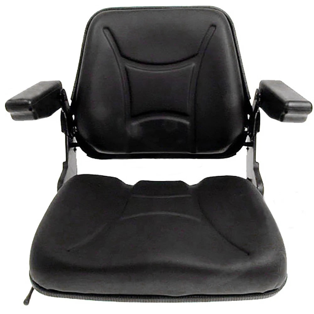 Universal Tractor Seat with Fold Down Back & Fold Up Arm Rests
