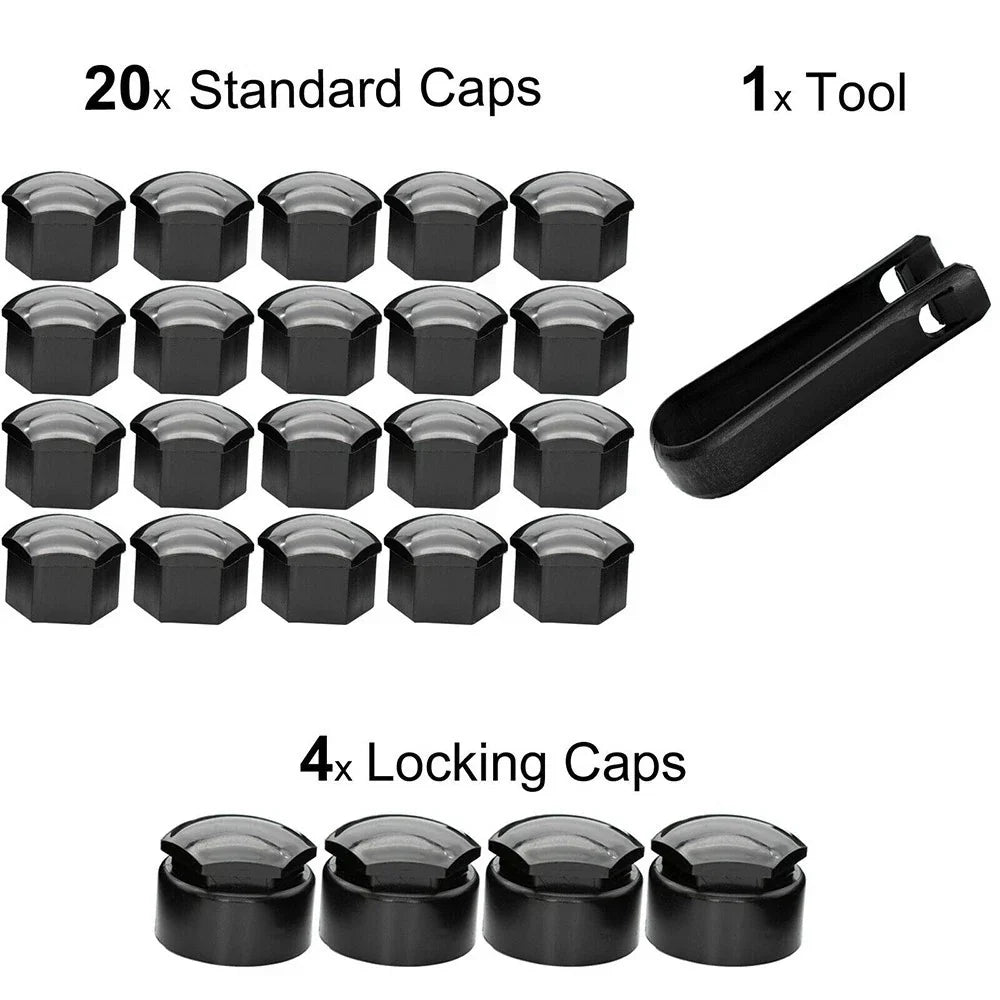 Wheel Nut Bolt Covers 24X for Opel