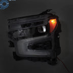 Driver Side Headlight for Chevy Silverado 1500 (2022-2024) Black LED DRL