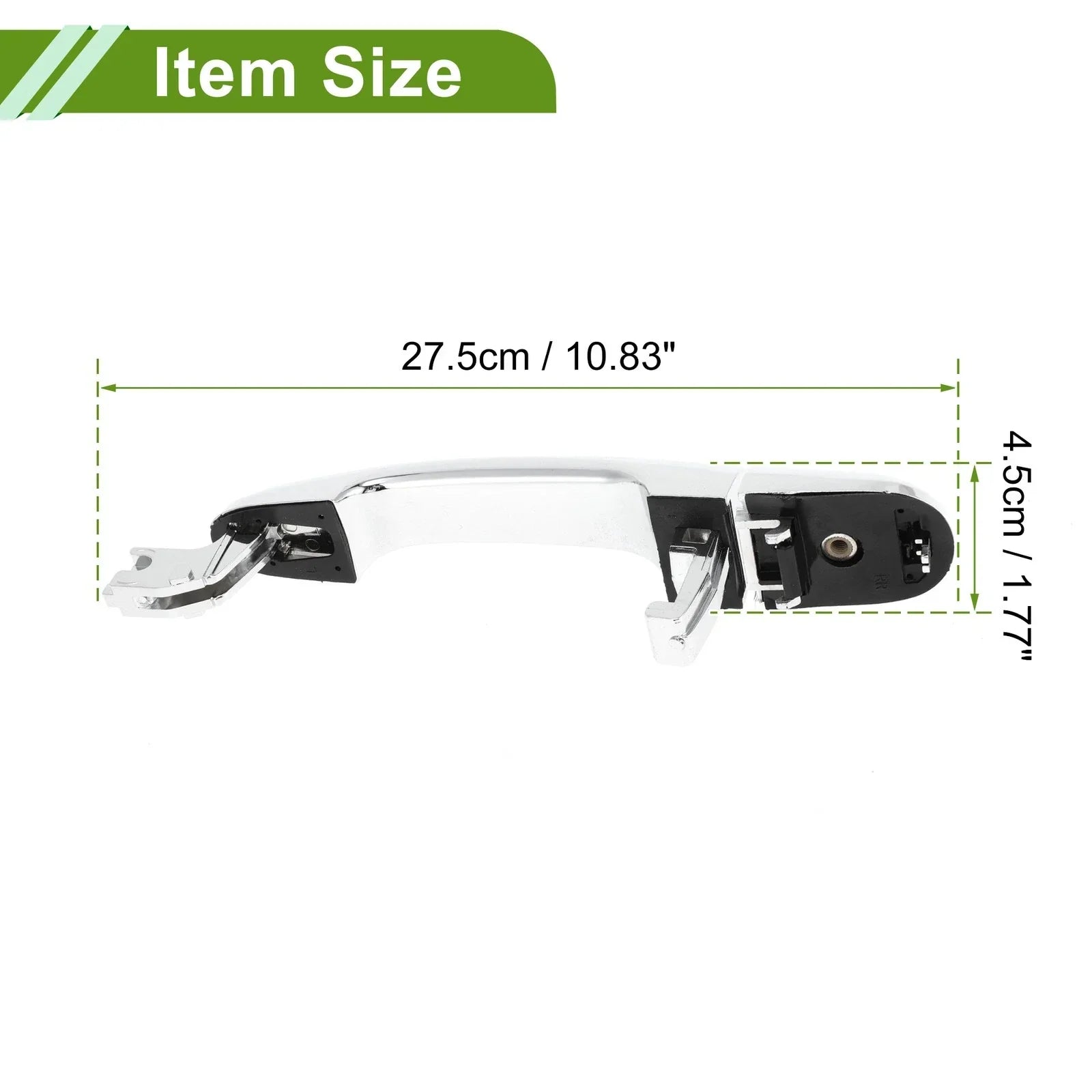 Exterior Door Handle for Hyundai Kia Silver Tone Rear Left (2011-2016)