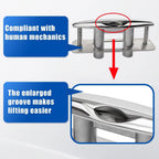 8" Pull Up Deck Cleat for Marine (316 Stainless Steel)