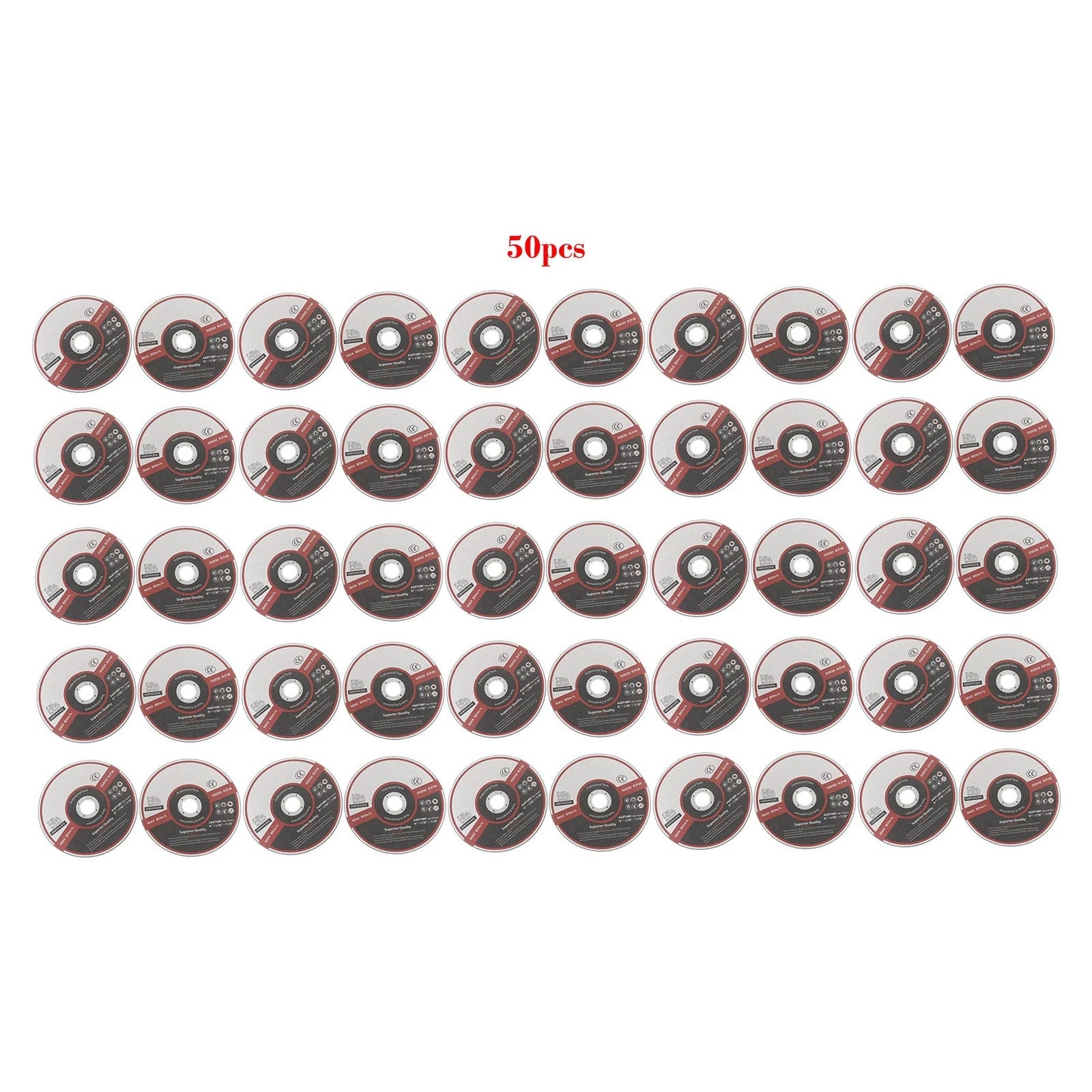 50 Pack Cut Off Wheels 6"x1/16"x7/8" for Stainless Steel and Metal