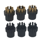 Set of 6 Steam Cleaner Brushes for (Brass, Nylon)