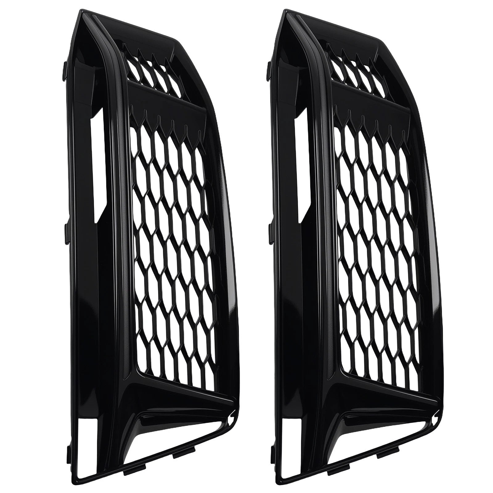 Pair Front Bumper Fog Light Grille Cover for Audi A4 B9 (2016–2018) 8W0807681F