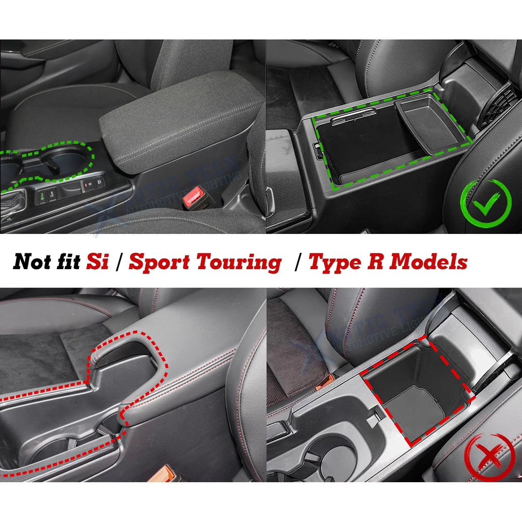 Center Console Armrest Box Coin Container Accessories for Honda Civic (2016-2021)