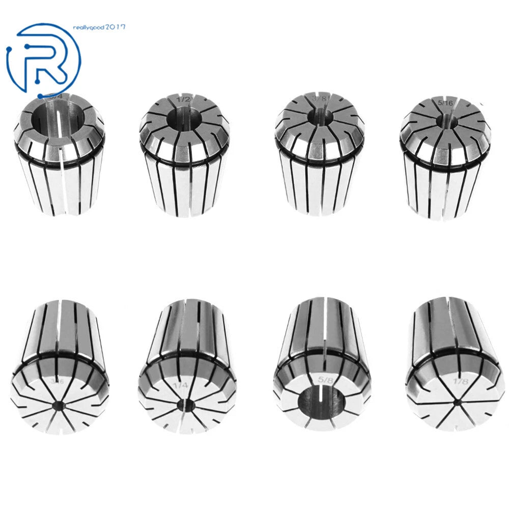 Set of 6 Spring Collets for CNC Milling Machine