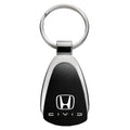 Reverse C on Black Teardrop Keychain - Officially Licensed for Honda Civic
